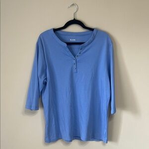 Blair Women's Long Sleeve Blue Tee